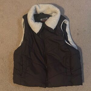 Black Women's Vest with Cream Lining